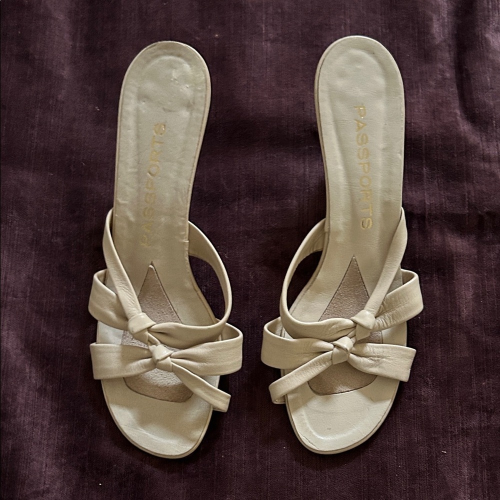 Passports Cream Women's Sandals